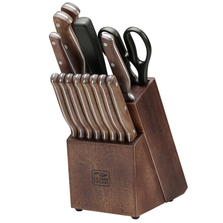 Chicago Cutlery 15 Piece High Carbon Stainless Steel Knife Block Set & Reviews Wayfair